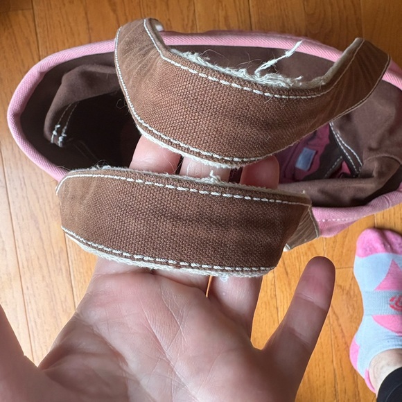 Pink and Brown Lands End Tote Bag - Picture 6 of 9